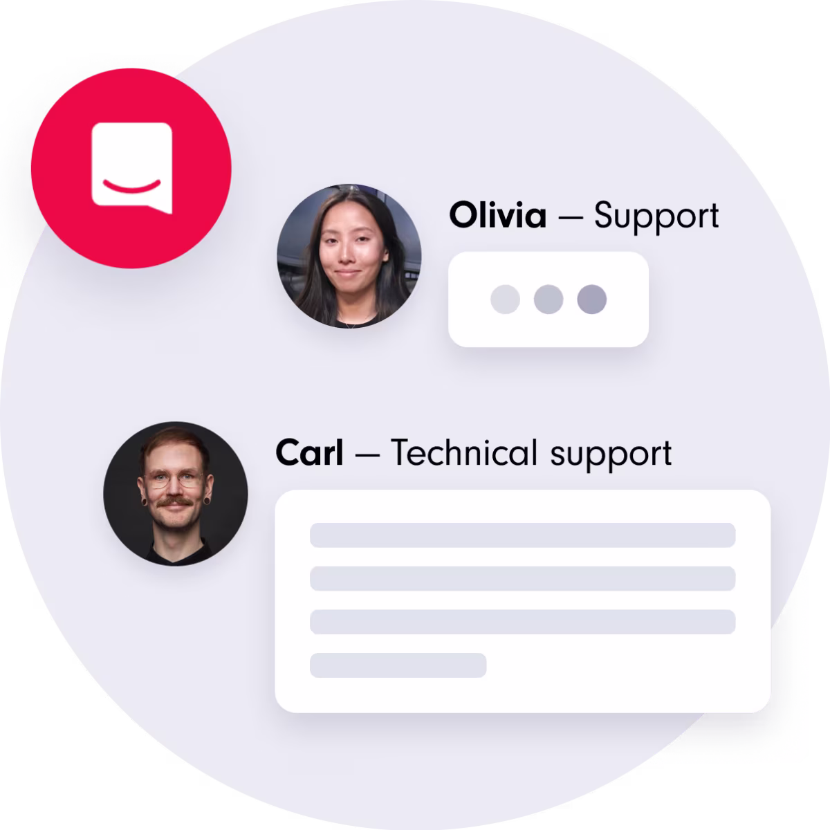 Illustration of two chat bubbles