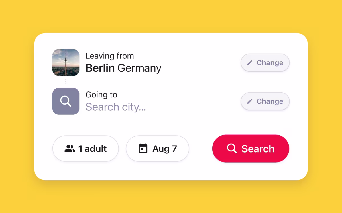 Illustration of a booking interface