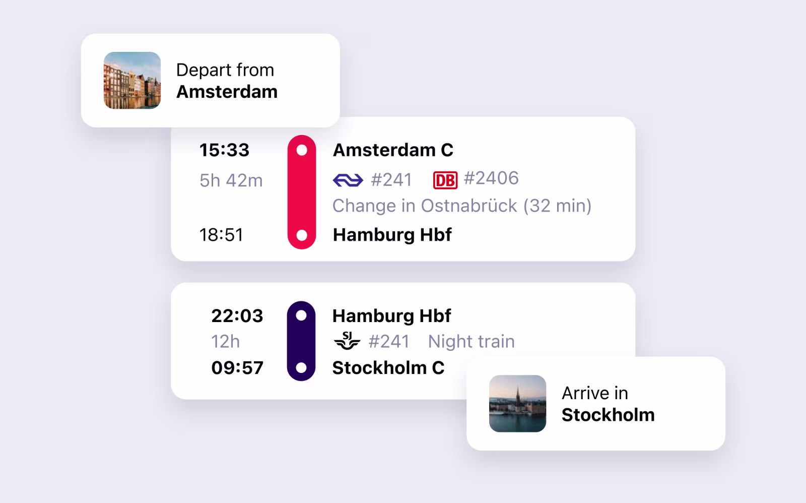 Illustration of a list of train fares