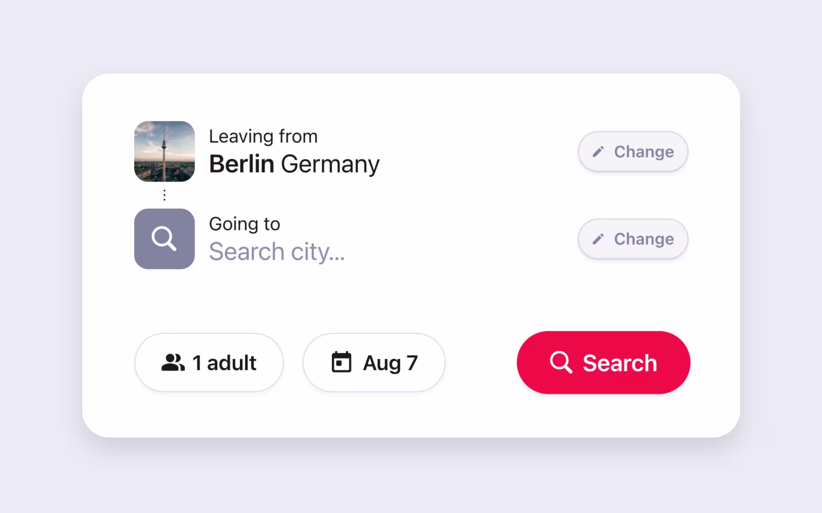 Illustration of a train booking interface